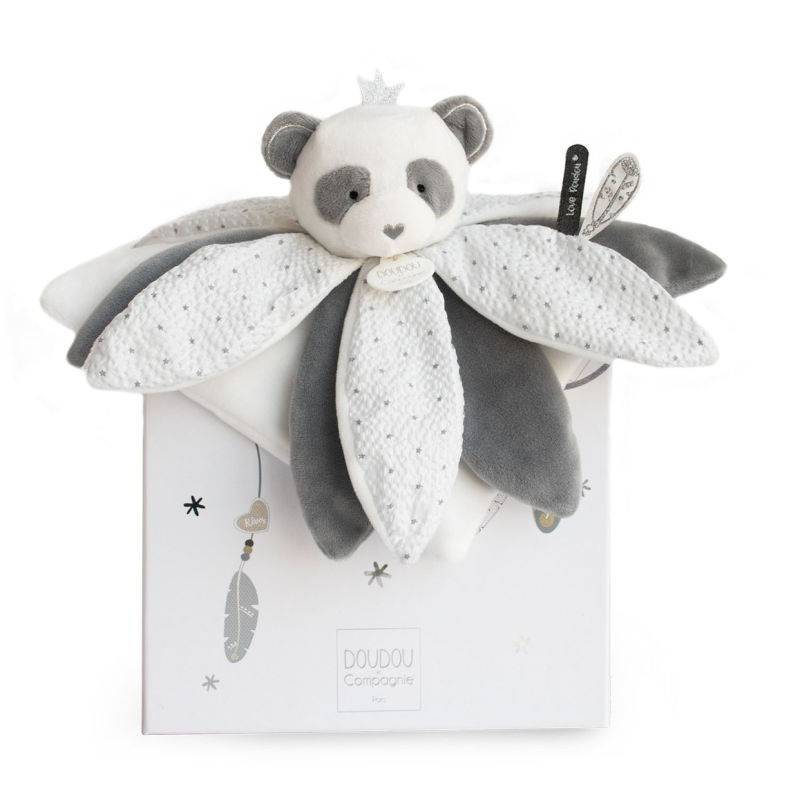  - attrape-rêve big baby comforter panda grey white 